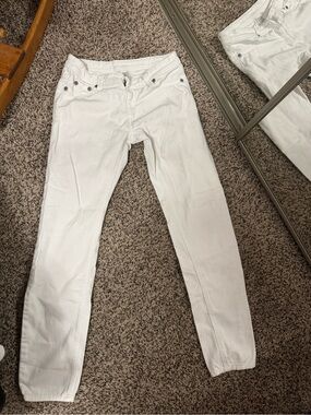 Asphalt White Midrise Jeans